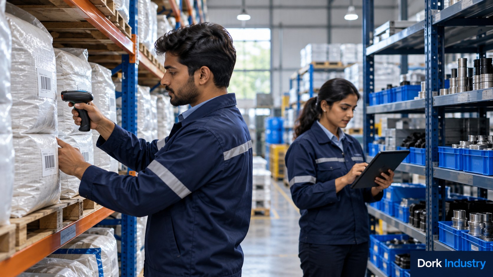 Barcode inventory tracking to investigate stock mismatch in a manufacturing storeroom