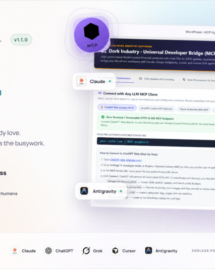 Dork Industry Universal Developer Bridge (MCP) — WordPress Plugin