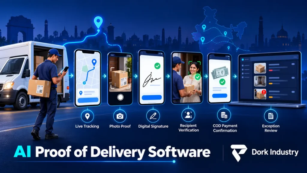 AI proof of delivery software workflow for Delhi distributors by Dork Industry
