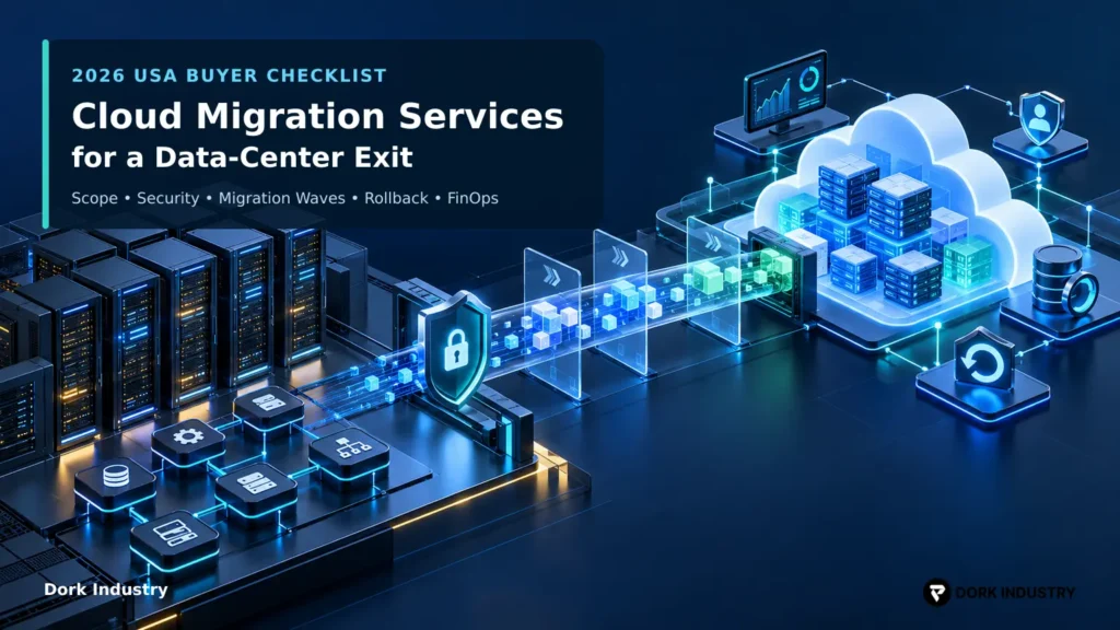 Cloud migration services for a secure data-center exit with staged migration, monitoring and rollback — Dork Industry