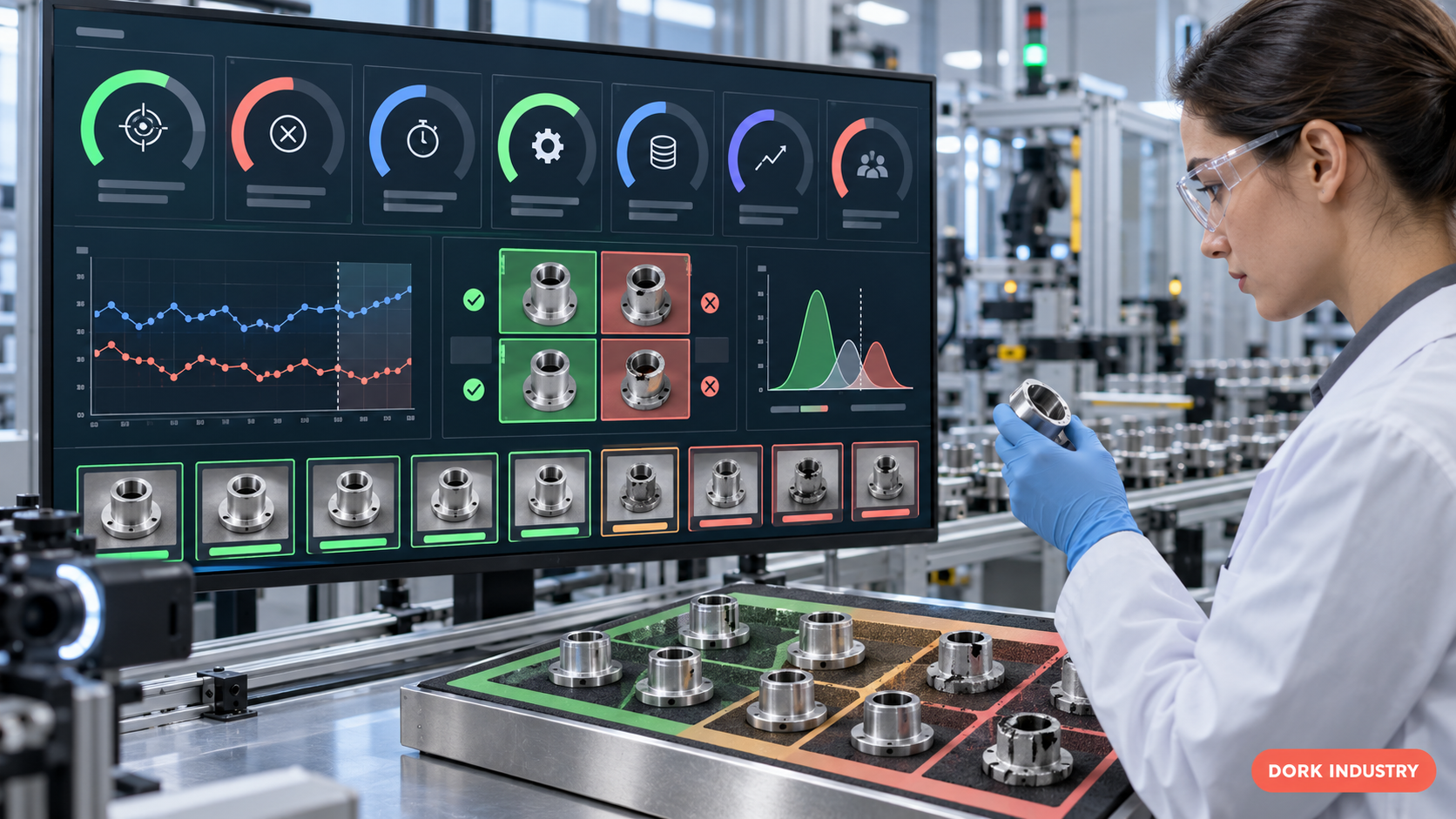 Computer vision manufacturing pilot scorecard for defects false rejects cycle time uptime and review load