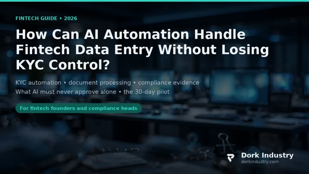 How Can AI Automation Handle Fintech Data Entry Without Losing Control of KYC and Compliance Evidence? ai automation