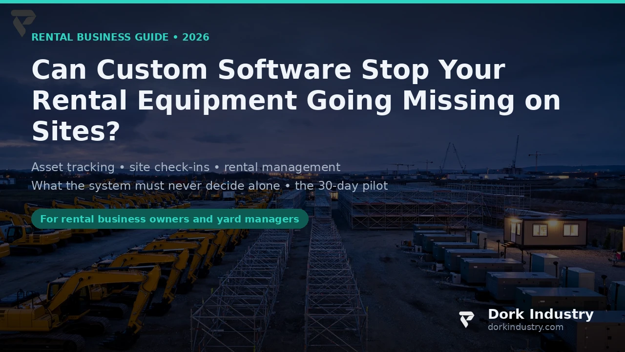 Can Custom Software Development Stop Your Rental Equipment From Going Missing on Customer Sites? custom software development