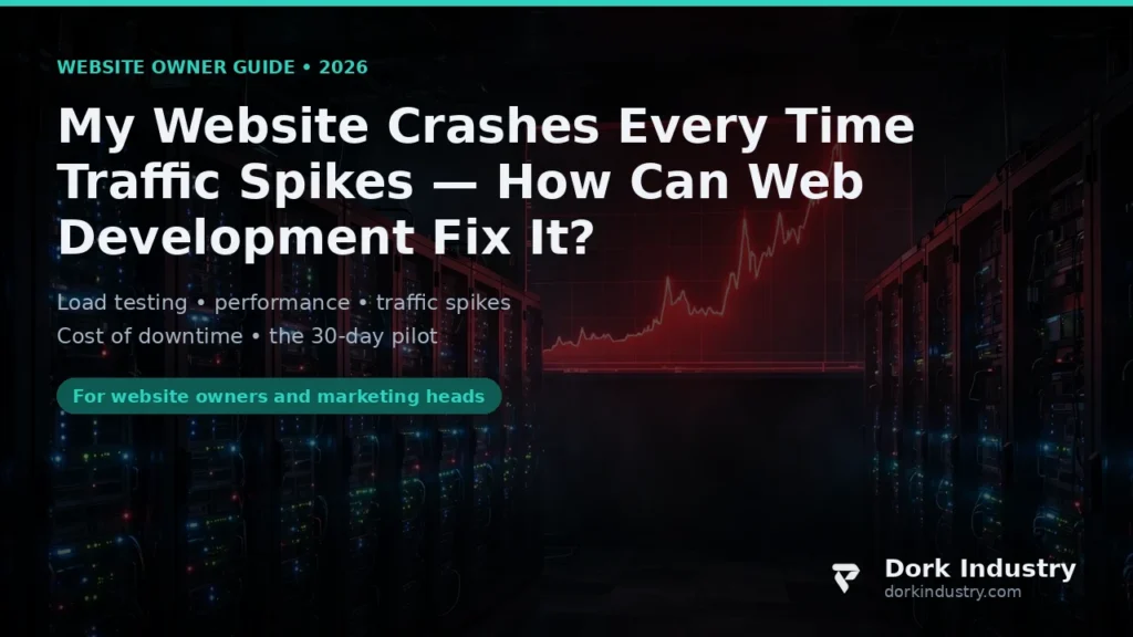 My Website Crashes Every Time Traffic Spikes — How Can Web Development Fix It Before It Costs Me Sales? web development