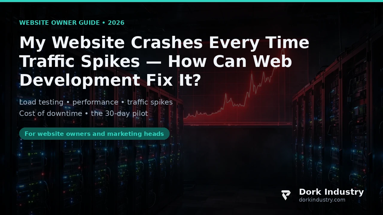My Website Crashes Every Time Traffic Spikes — How Can Web Development Fix It Before It Costs Me Sales? web development