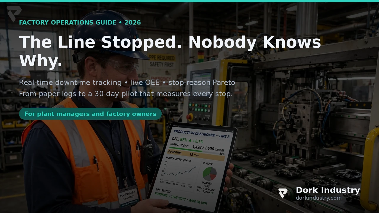 Factory Downtime Is Logged on Paper — Can IoT Development Build a Real-Time Downtime Tracker? iot development