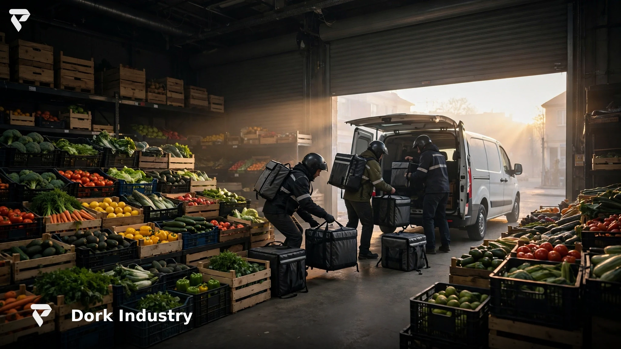 Grocery delivery dark store at dawn — mobile app development for grocery delivery operations