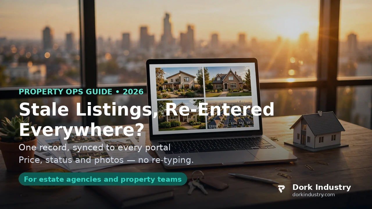 Photo-background report cover: ai automation syndicates property listings from one record