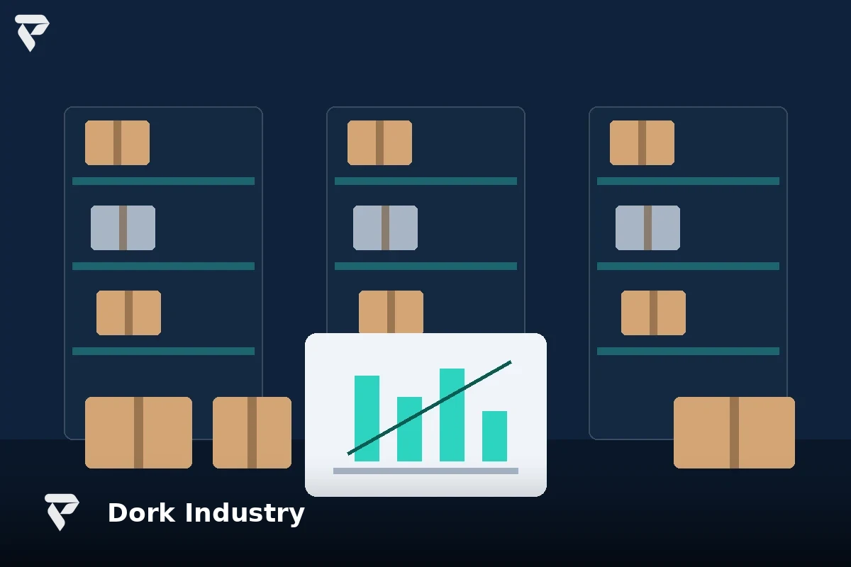 Ecommerce development warehouse inventory illustration
