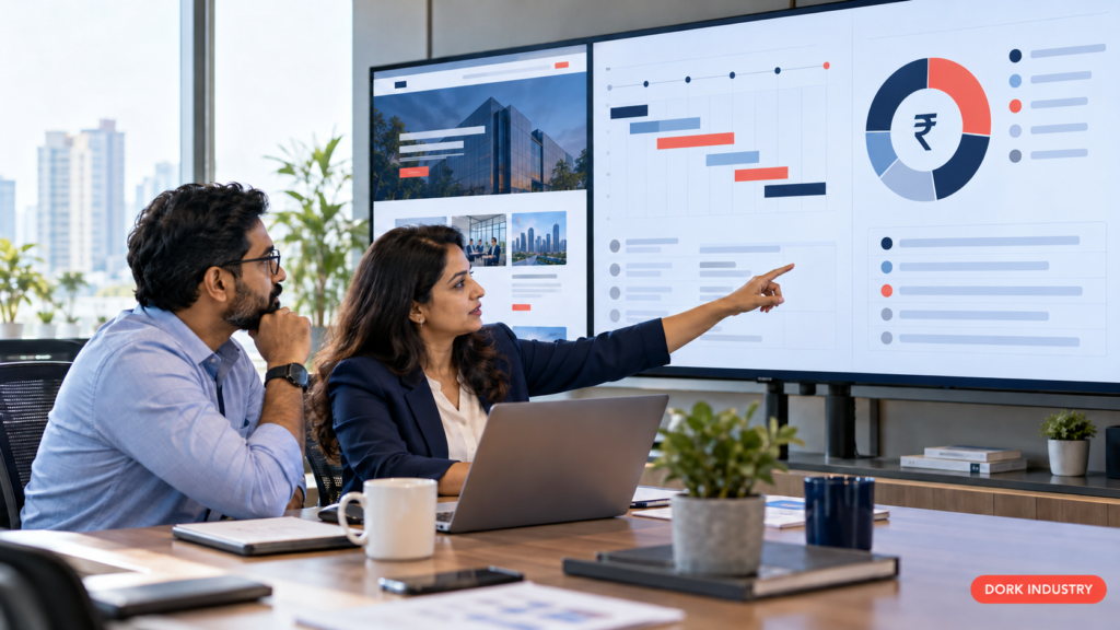 Indian team reviewing WordPress website development cost and project scope